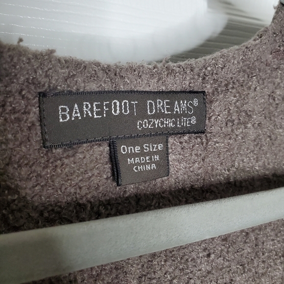 Barefoot Dreams CozyChic Lite Cliffside Brown Ribbed Knit Cardigan Sweater - Picture 8 of 9